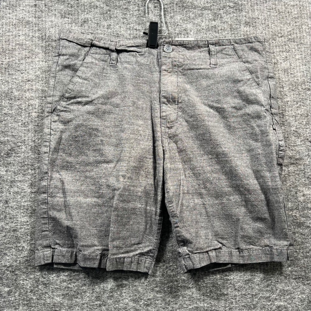 Oakley Mens Slim Fit Heathered Gray Casual Shorts Size 34